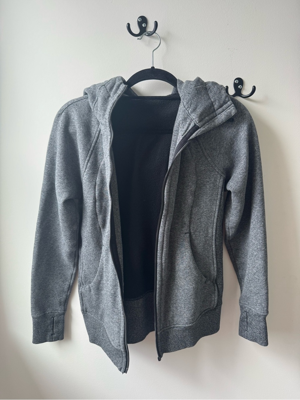 lululemon athletica Gray scuba Full-Zip Hooded Jacket